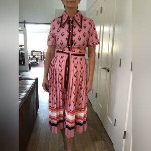 Retro Pleated Skirt Dress